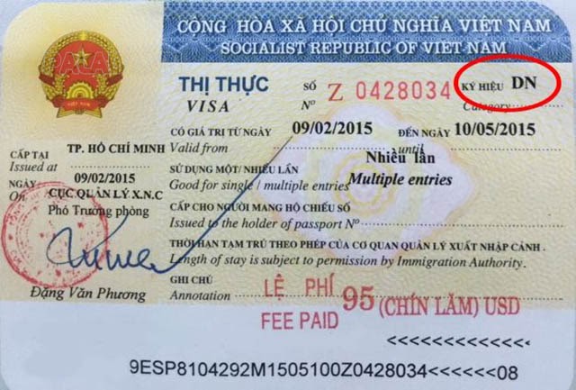 Thị thực dành cho người nước ngoài nhập cảnh Việt Nam