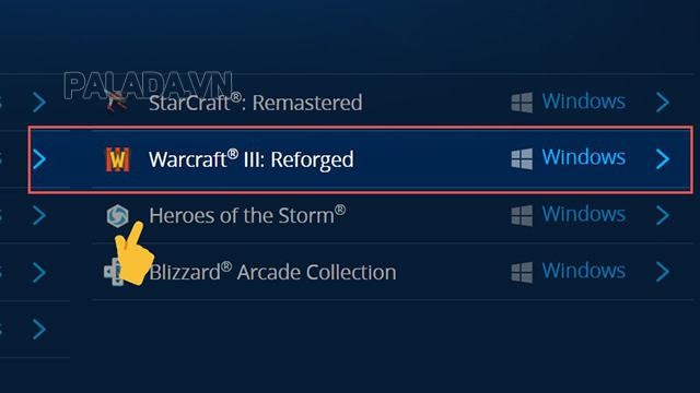 Chọn download Warcraft 3 Reforged