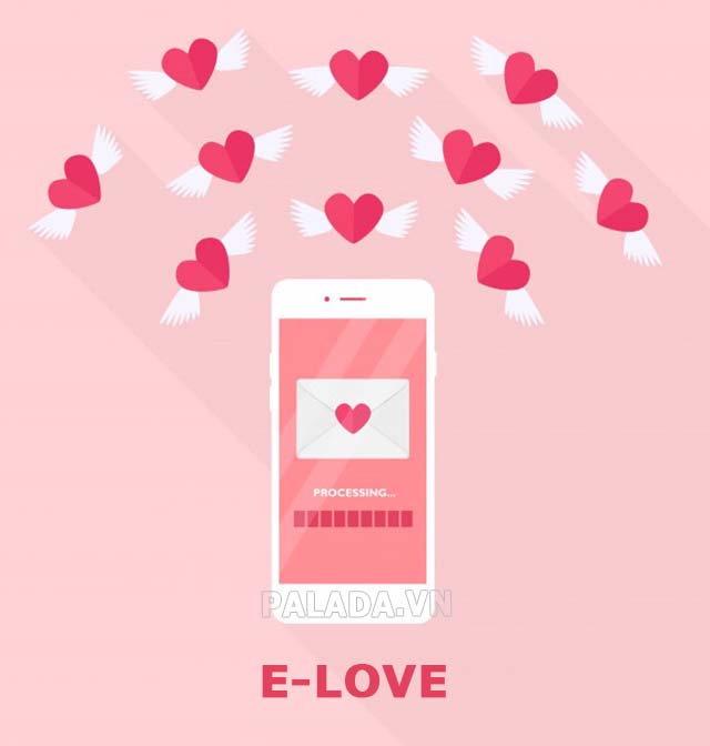 E-love là tình yêu online, qua internet.