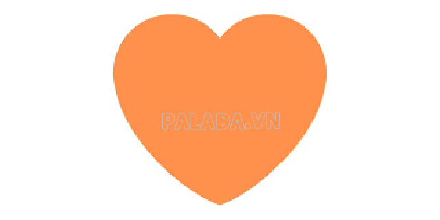 Biểu tượng icon trái tim màu cam dành cho tình anh em và bạn bè
