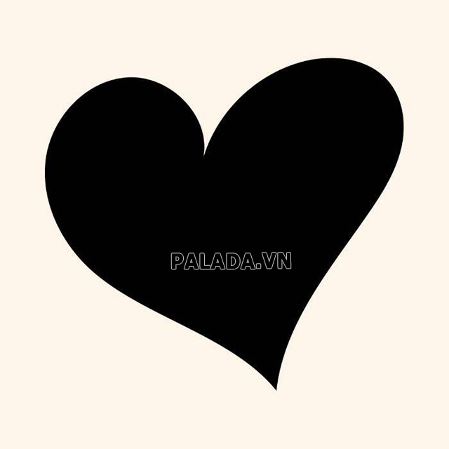Trái tim màu đen biểu tượng cho nỗi buồn