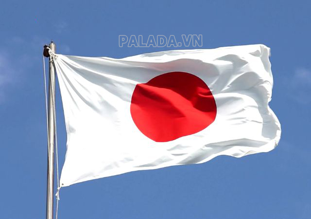 Lá cờ của Nhật Bản có hình ảnh một mặt trời ngay trung tâm
