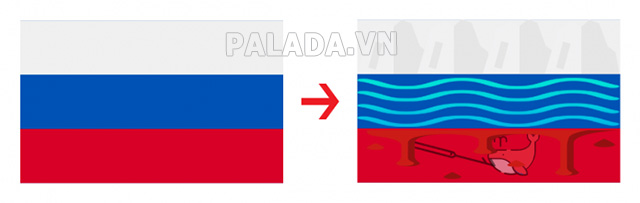 Liên tưởng lá cờ Nga