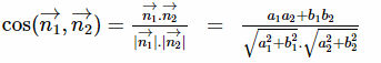 Cosin của góc giữa hai vectơ 