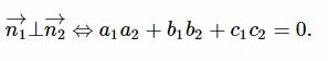 điều kiện để 2 vectơ vuông góc