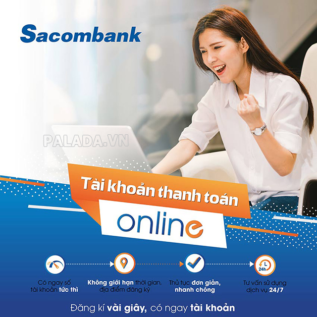 Mở tài khoản online Sacombank tại nhà