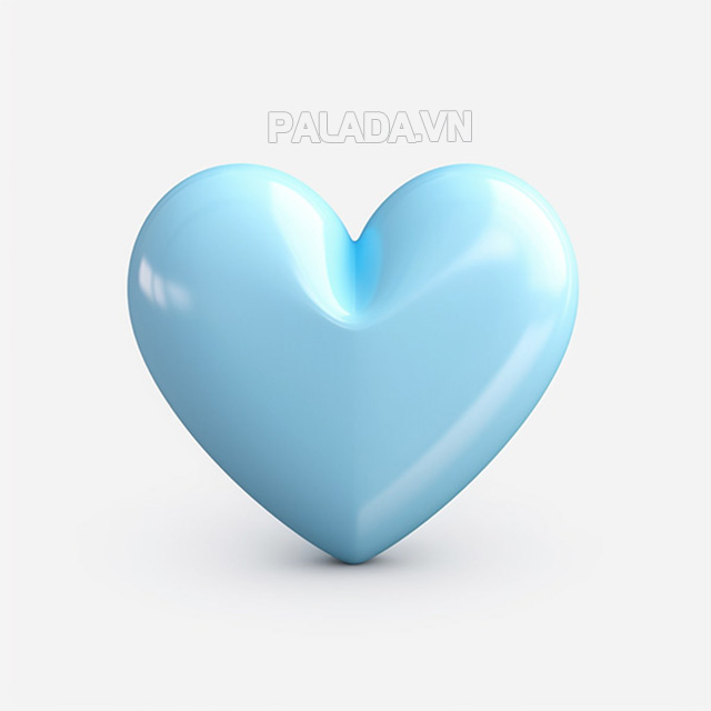Trái tim màu xanh dương là biểu tượng của tình yêu & sự bình an