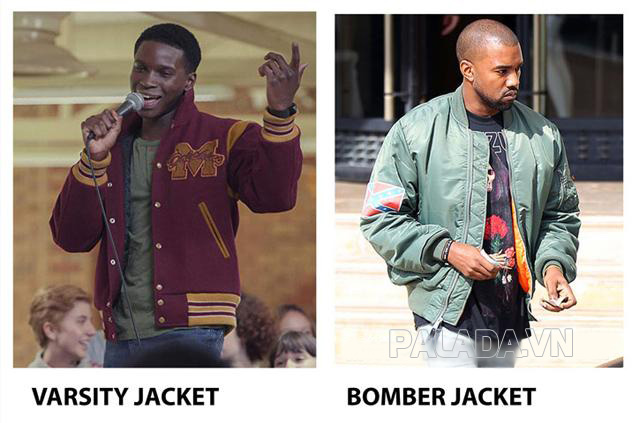 Varsity jacket và bomber jacket