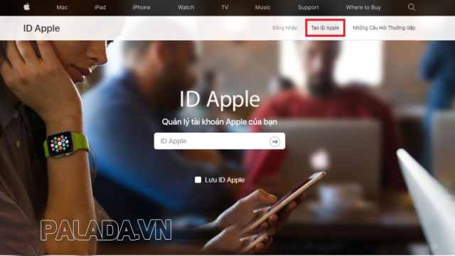 Chọn “Create Your ID Apple” để bắt đầu tạo iCloud