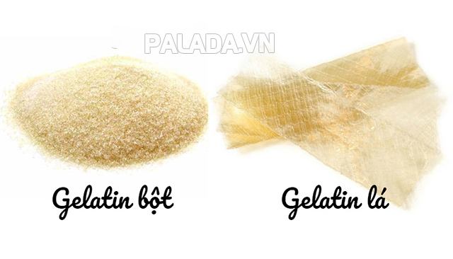 Gelatin có dạng bột và dạng lá 