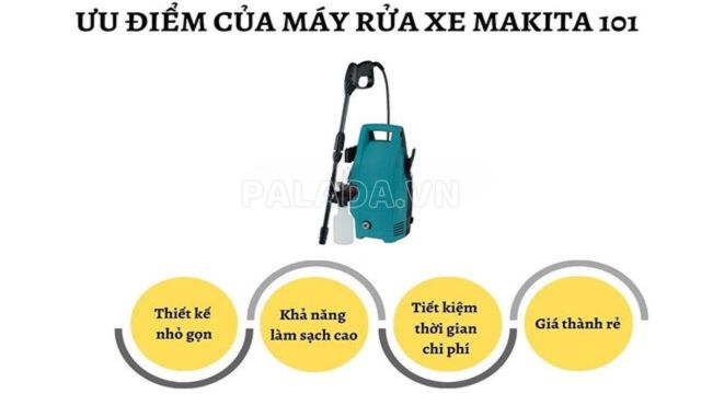 Ưu điểm của máy xịt rửa xe Makita 101