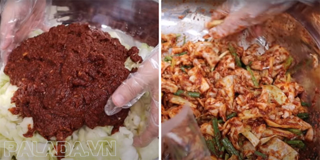 Trộn kimchi bắp cải